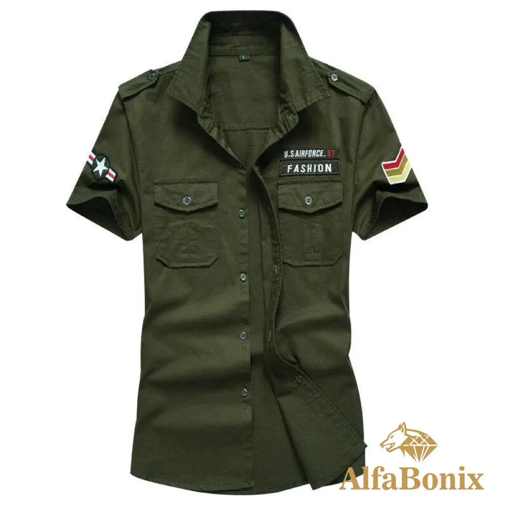 Camisa Militar Tactical Airforce Verde / P