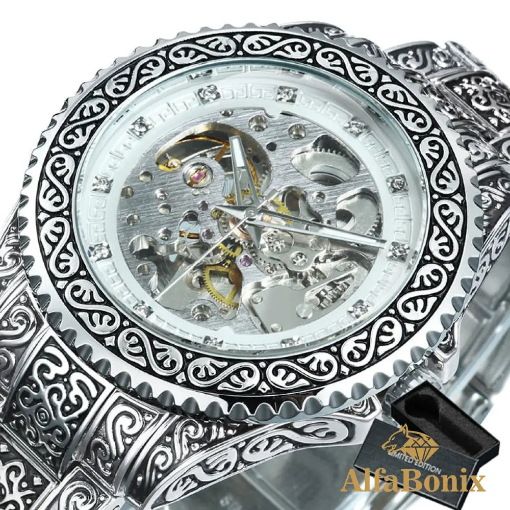 Relógio Bonix Goldentrib Branco Silver