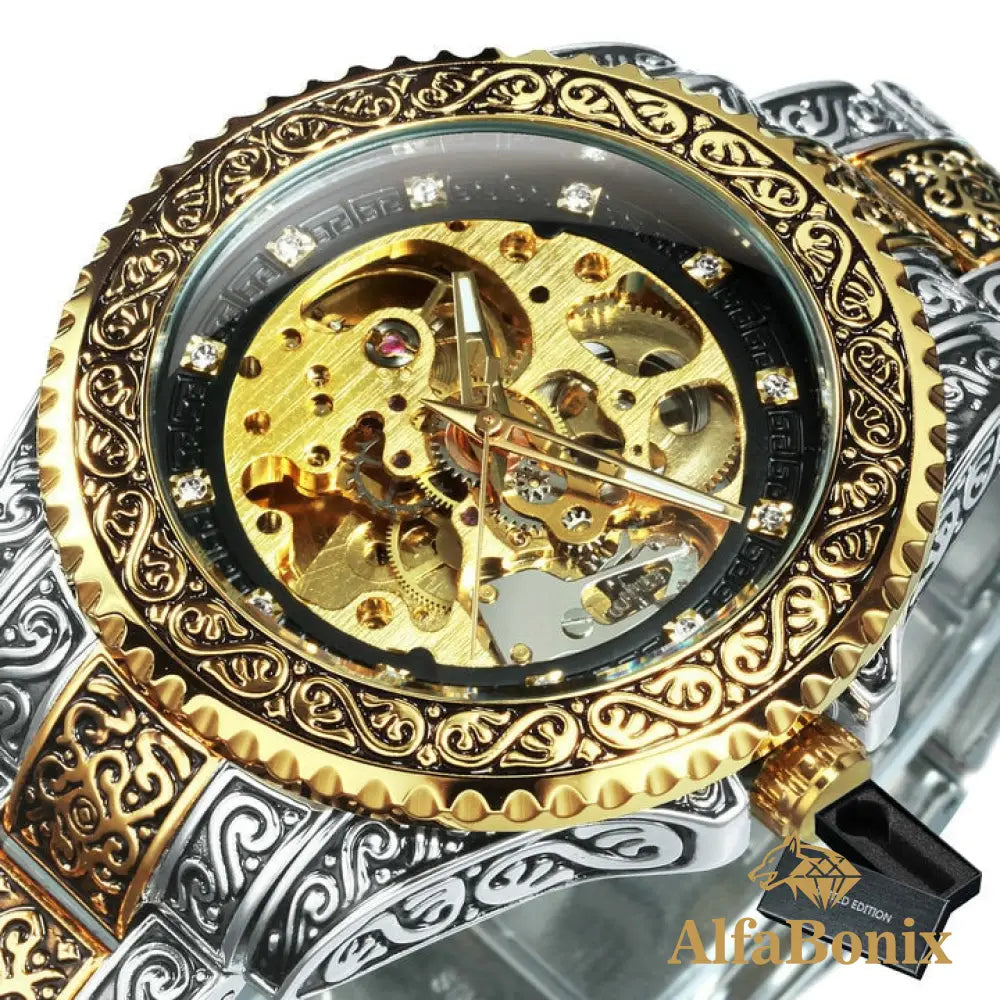 Relógio Bonix Goldentrib Preto Golden