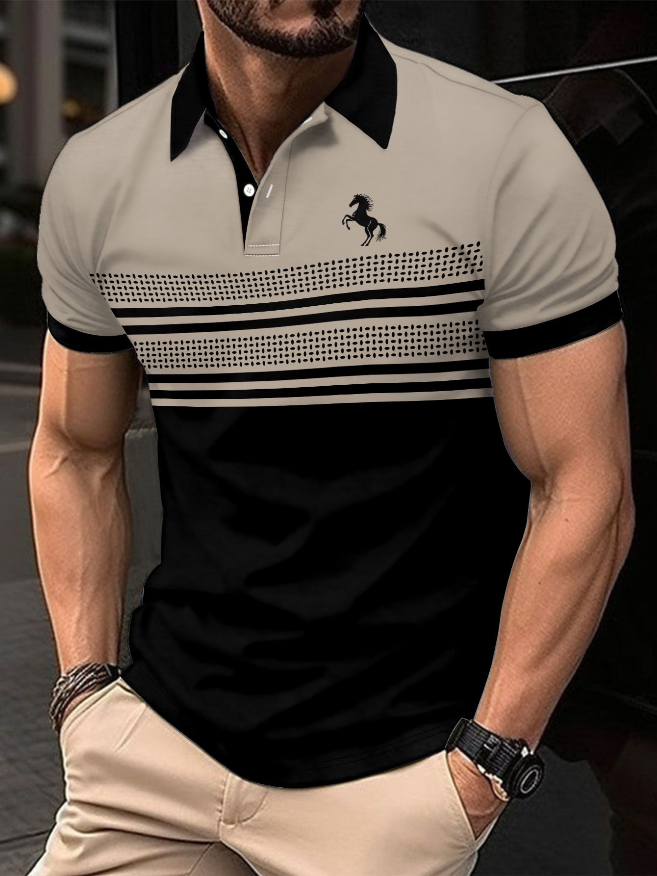 Camisa Polo Estampada AlfaBonix – Casual Sport Premium