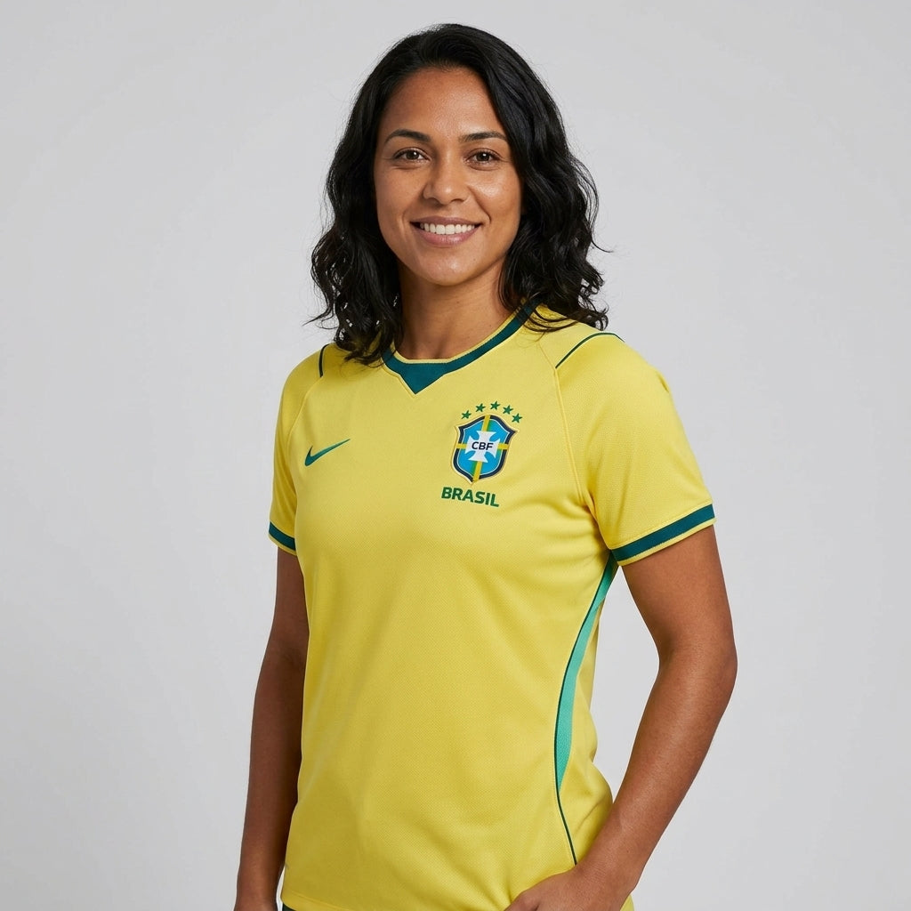 Camisa Brasil Copa do Mundo 2026 Torcedor Amarela Feminina