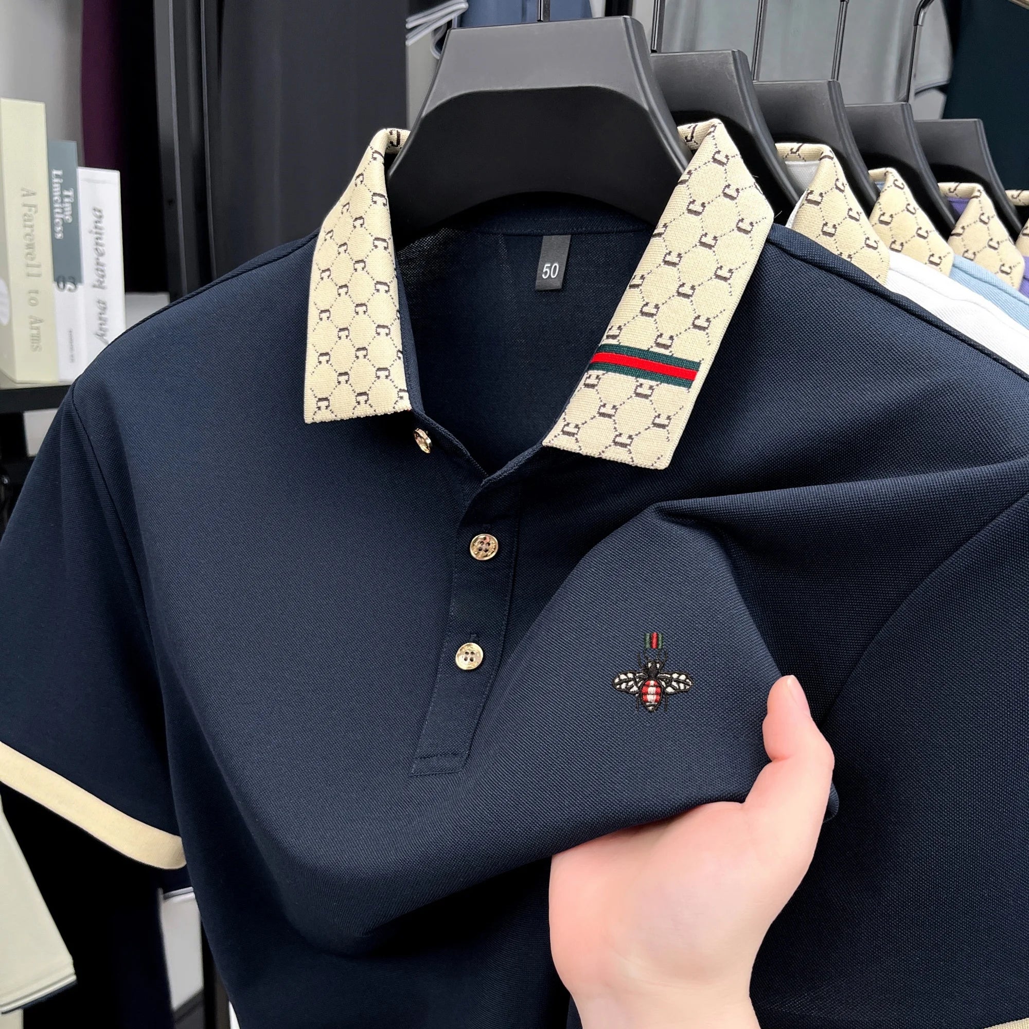 Camisa Polo Jacquard Aurum