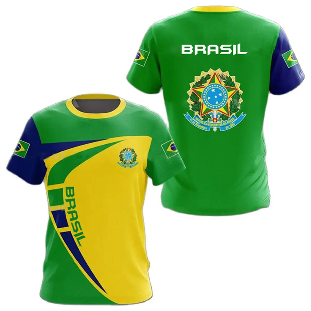 Camiseta Alfa Brasil Emblem 3D: Performance Esportiva com Identidade Nacional