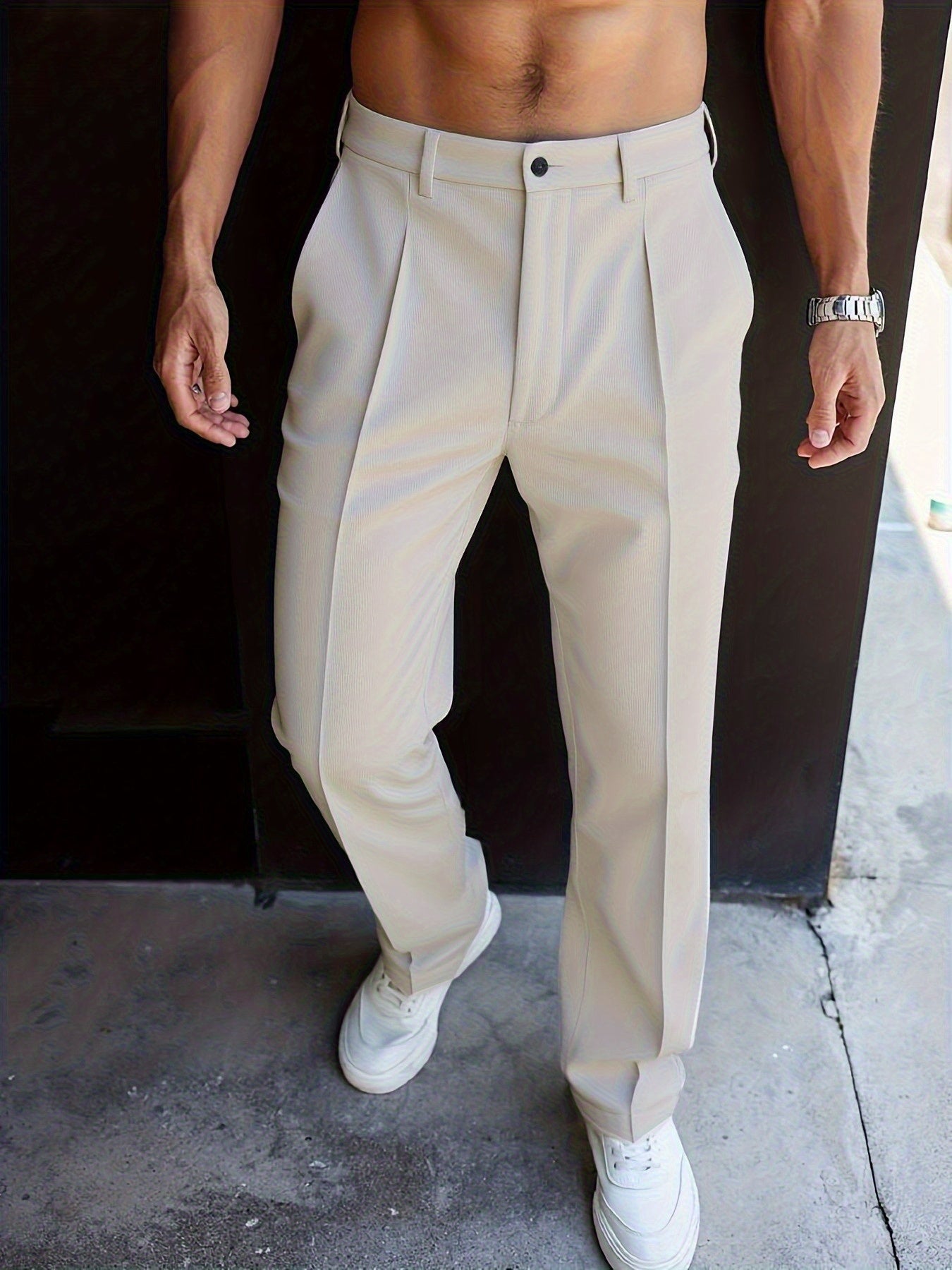 Calça Masculina Tailored Essential AlfaBonix – Alfaiataria Casual Premium