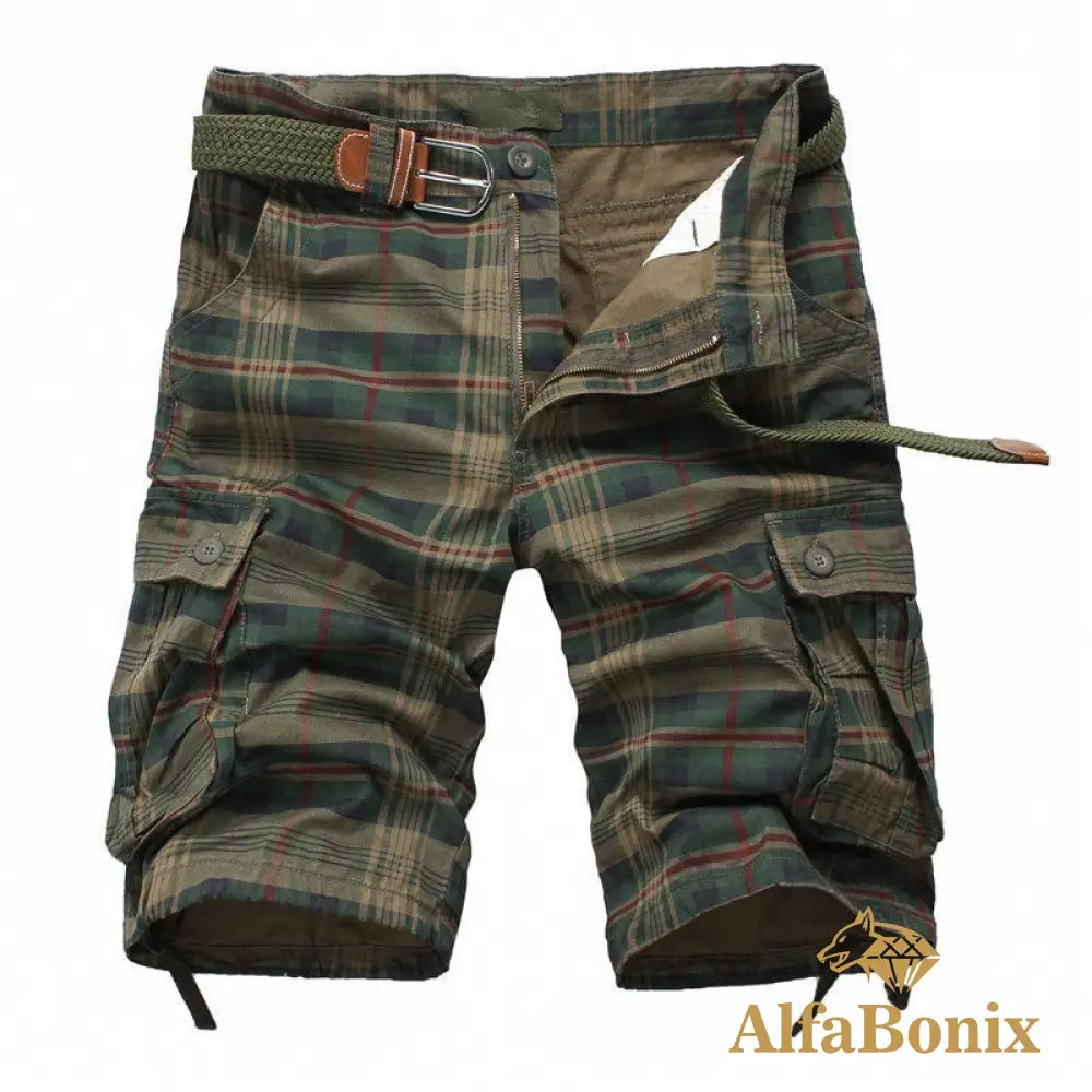 Bermuda Alfa Cambrid Verde Xadrez / 40
