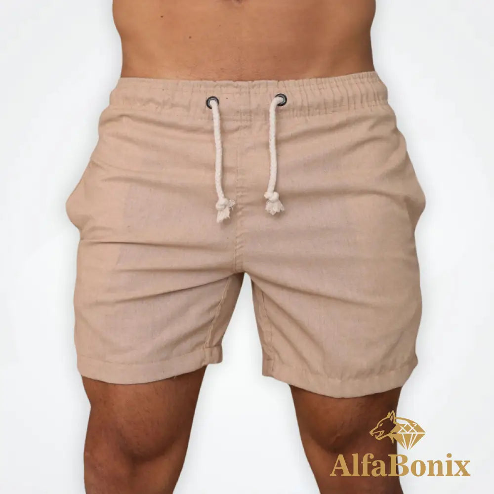 Bermuda de Linho Masculina Pipa