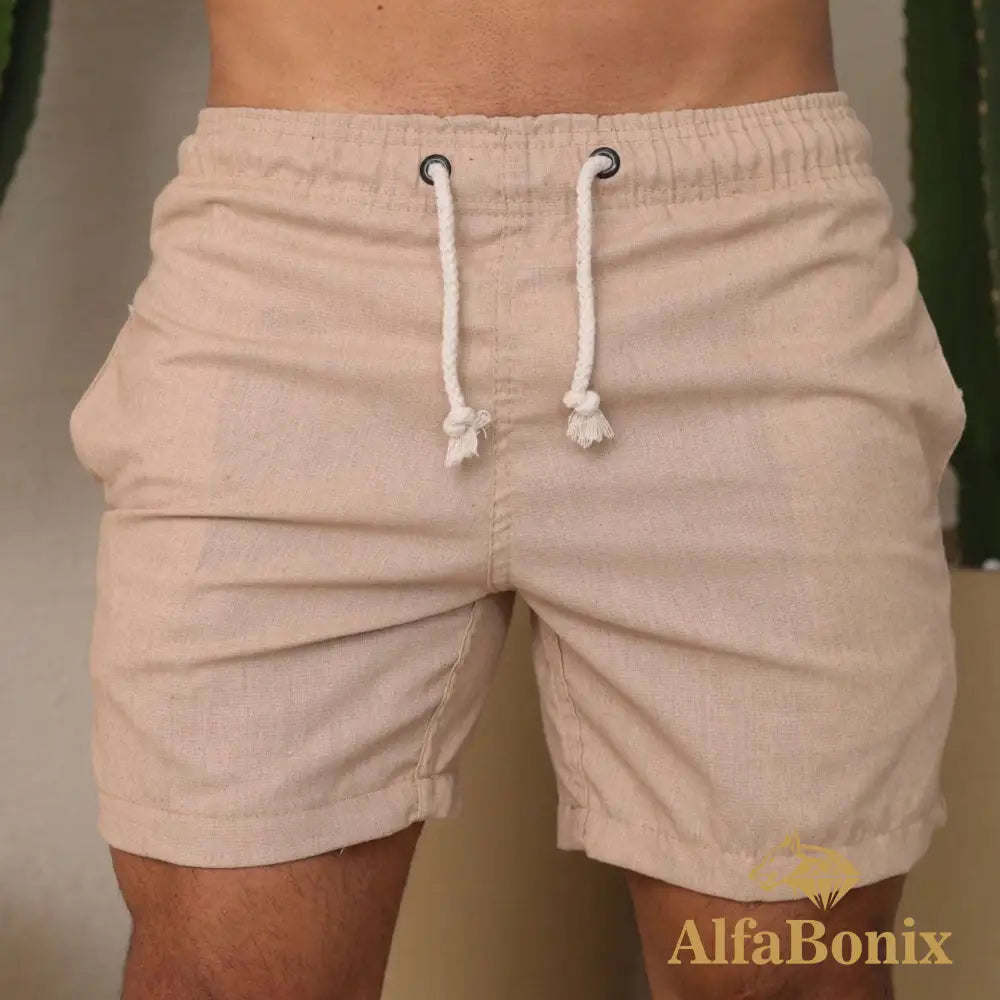 Bermuda de Linho Masculina Pipa
