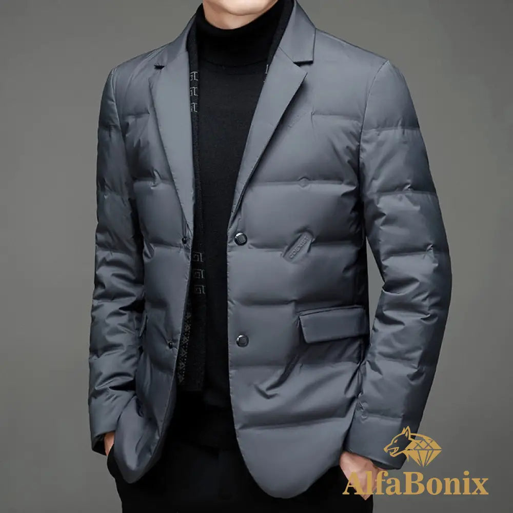 Blazer De Inverno Alfa Campeche Cinza Escuro / Xg