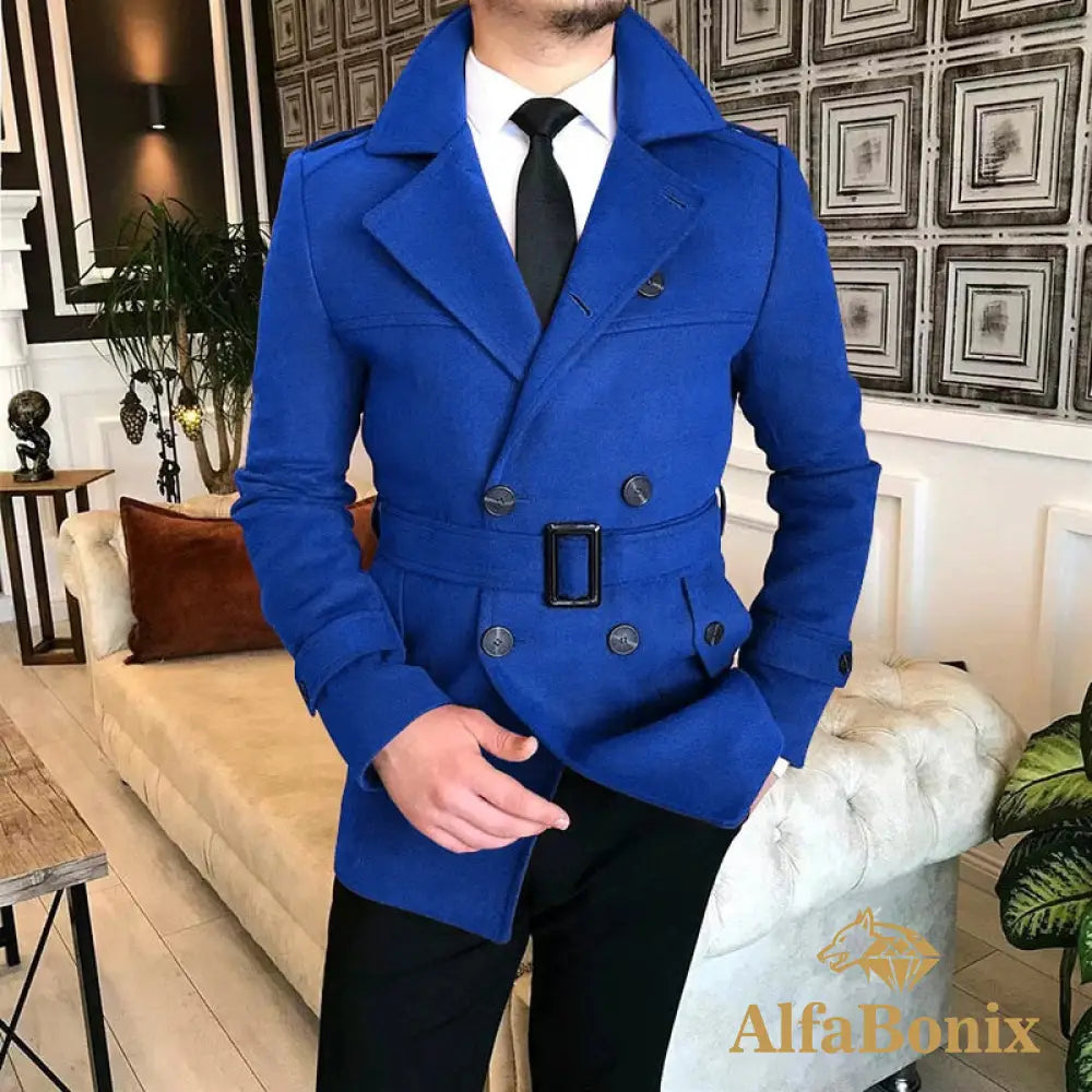 Blazer Sobretudo Alfa Dudley Azul / Pp