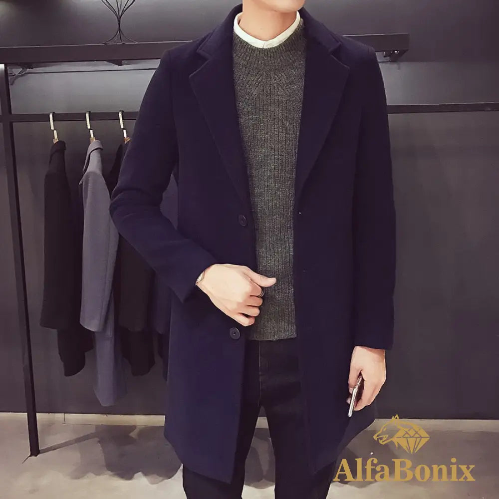 Sobretudo Malibu Azul Marinho / Pp