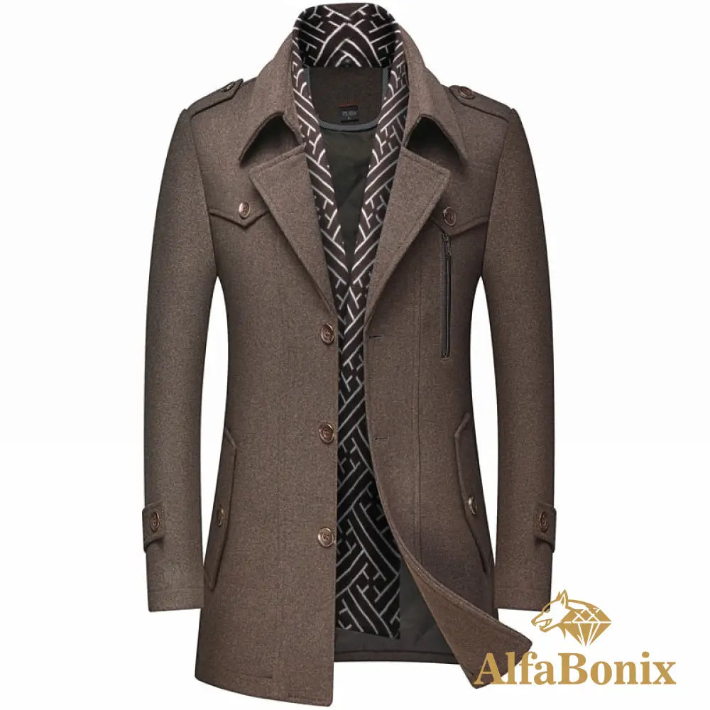 Blazer Sobretudo Alfa Milano Café / Pp