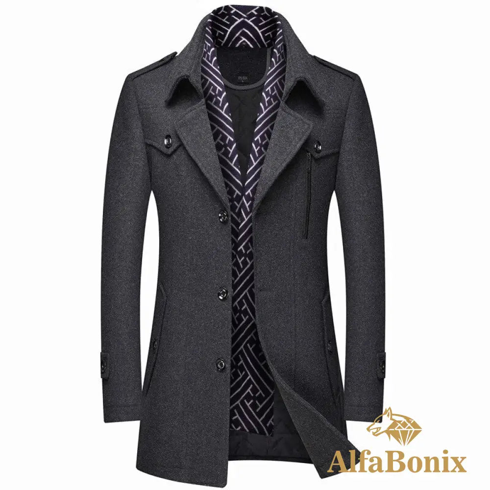 Blazer Sobretudo Alfa Milano Cinza / Pp