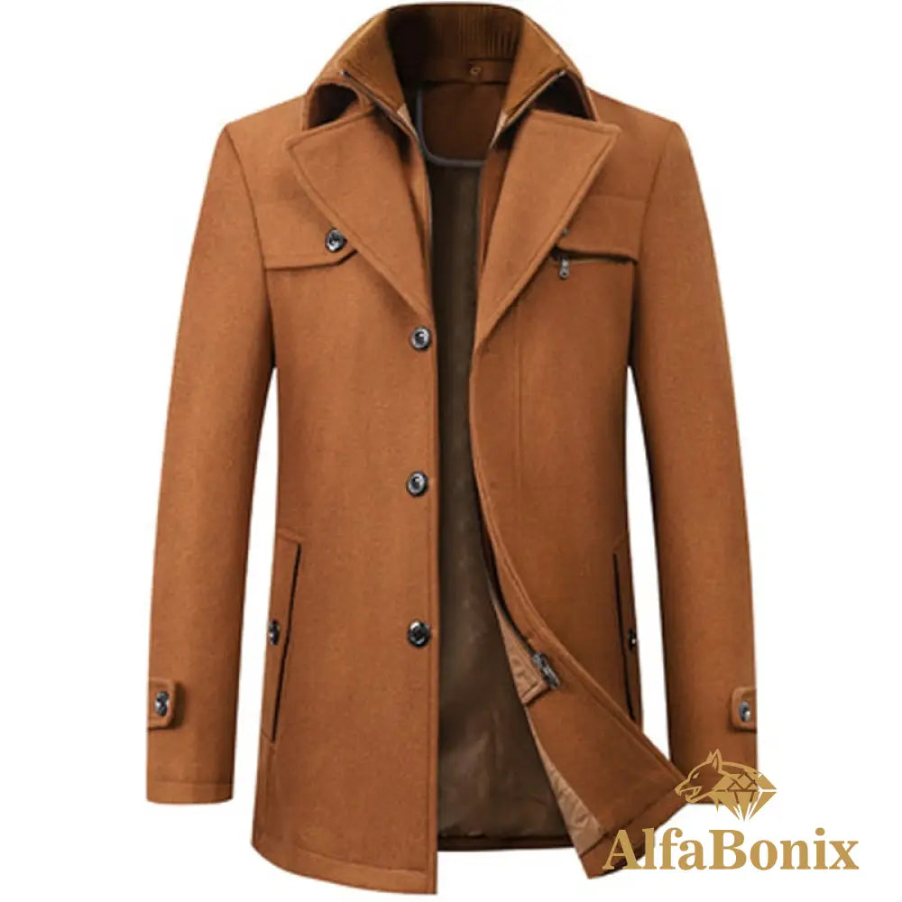 Blazer Sobretudo Alfa Napoli Marrom / Pp