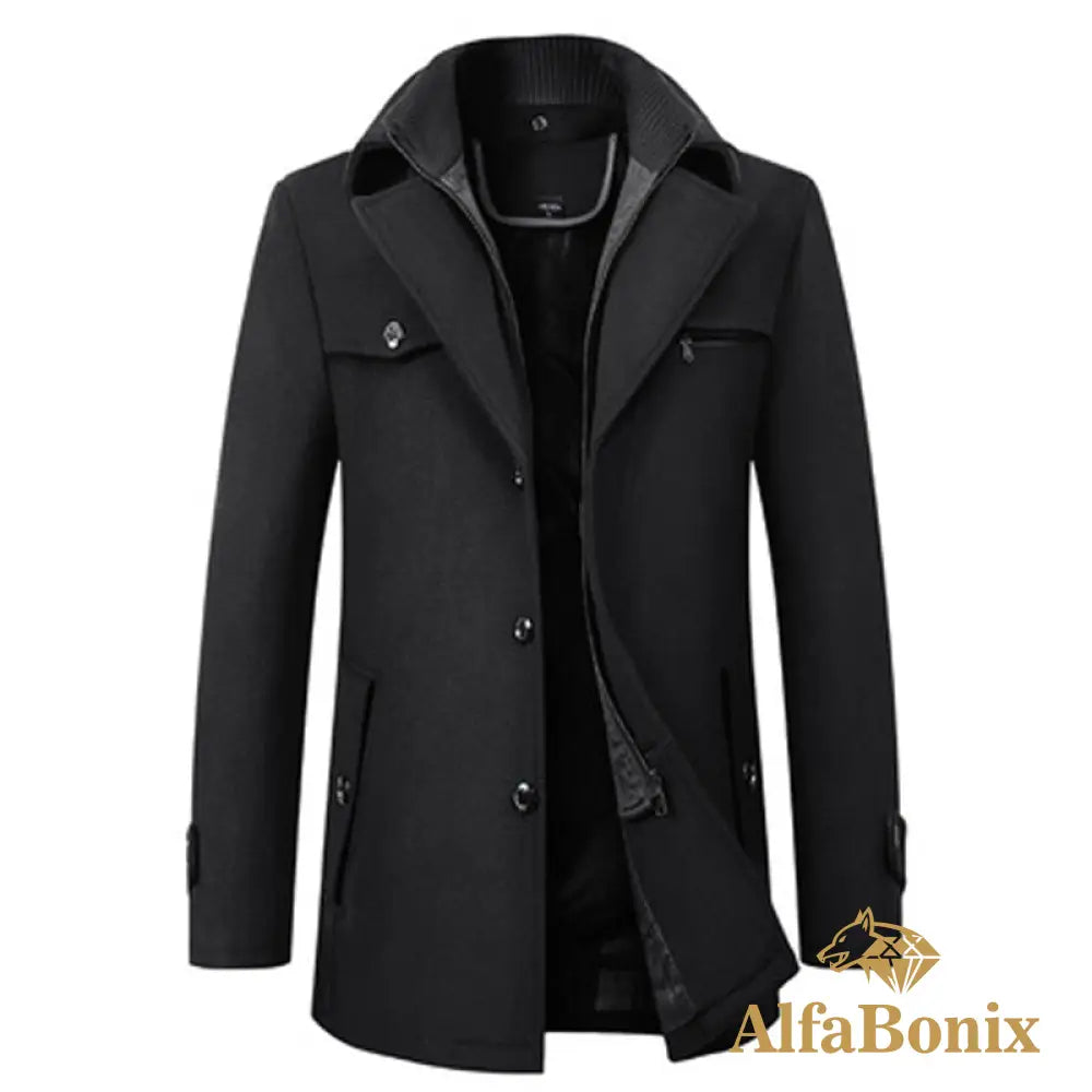 Blazer Sobretudo Alfa Napoli Preto / Pp