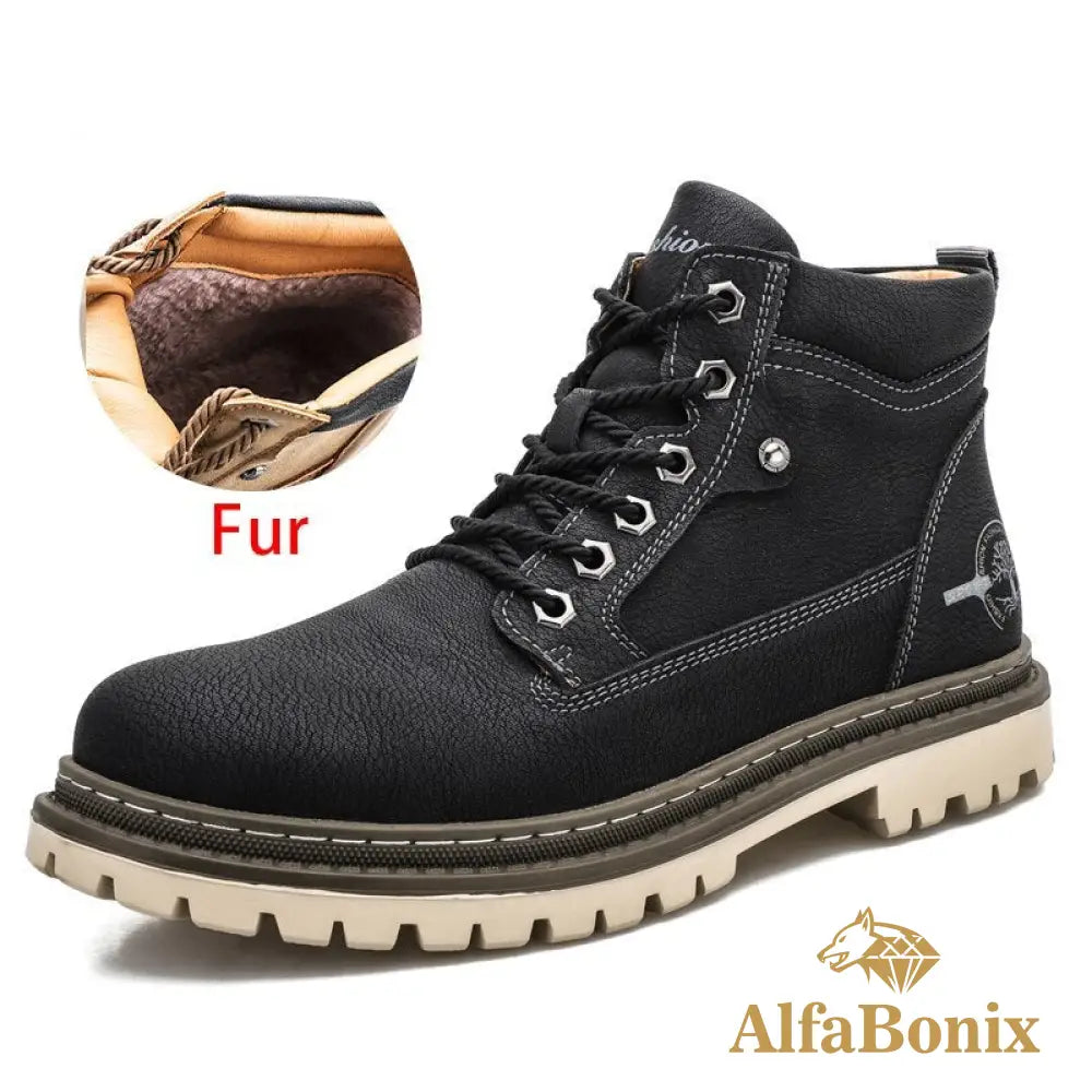 Bota Bonix Leisure Preto Com Forro / 36