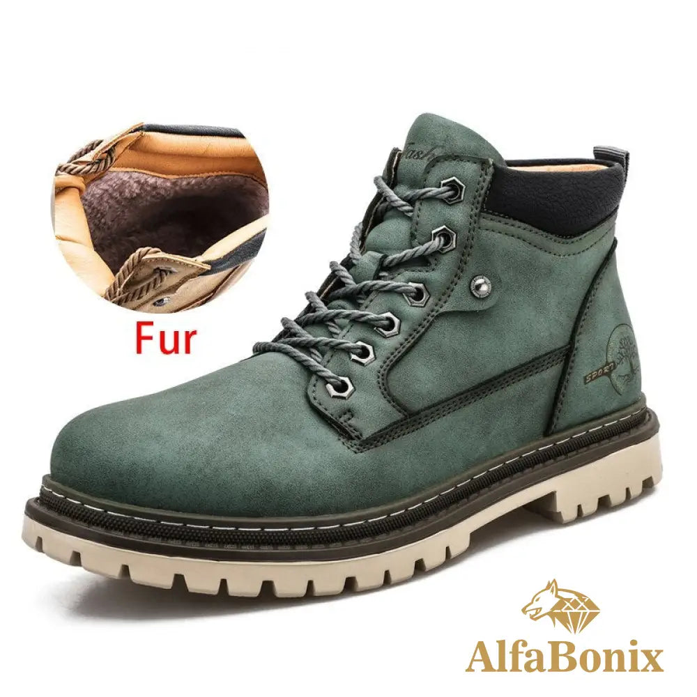 Bota Bonix Leisure Verde Com Forro / 36