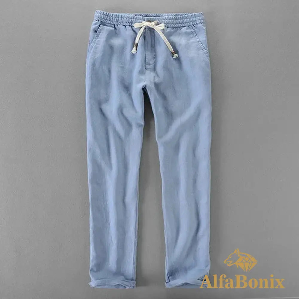 Calça de Linho Masculino Bali Calça de Linho Masculino Bali - Azul Claro / 34