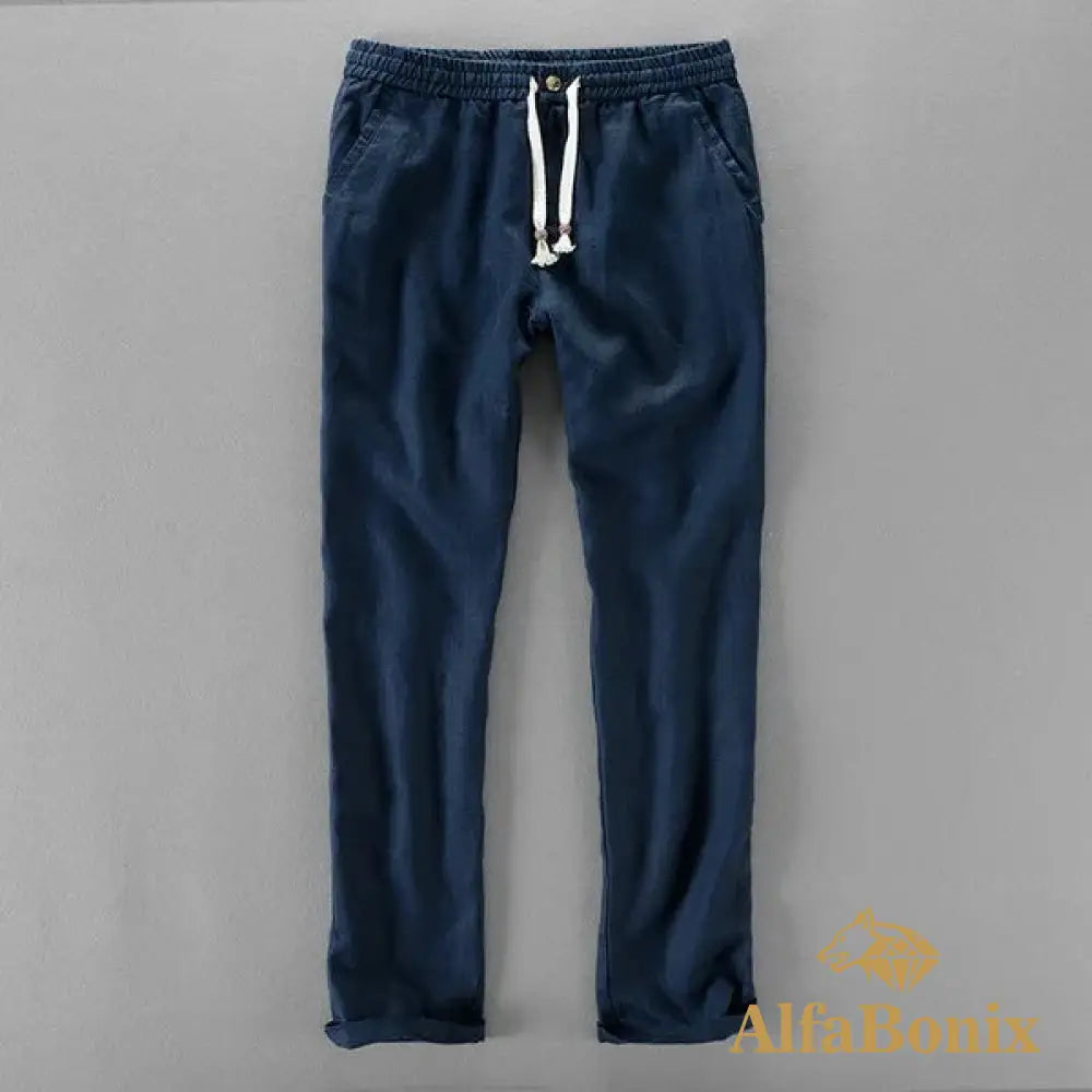 Calça de Linho Masculino Bali Calça de Linho Masculino Bali - Azul Escuro / 34