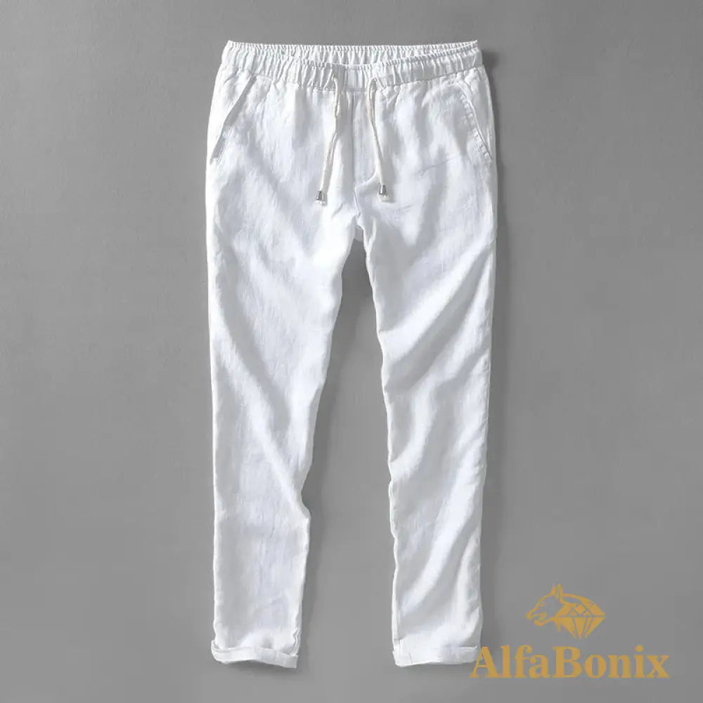 Calça de Linho Masculino Charlie Calça de Linho Masculino Charlie - Branco / 34