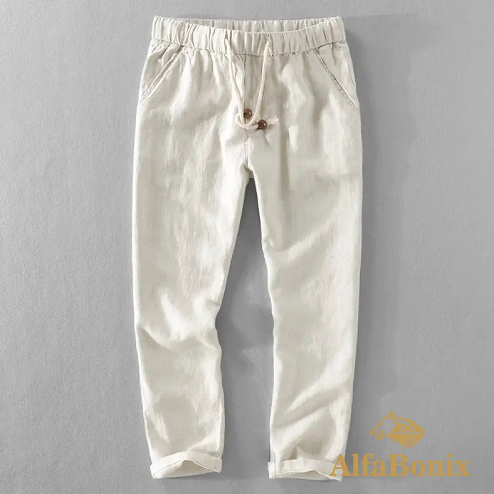 Calça de Linho Masculino Jericoaquara Calça de Linho Masculino Jericoaquara - Palha / 34