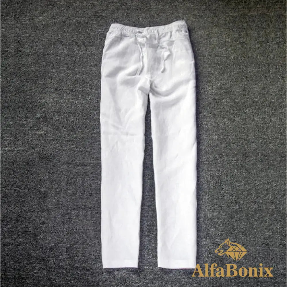 Calça de Linho Masculino Myconos Calça de Linho Masculino Myconos - Branca / 34