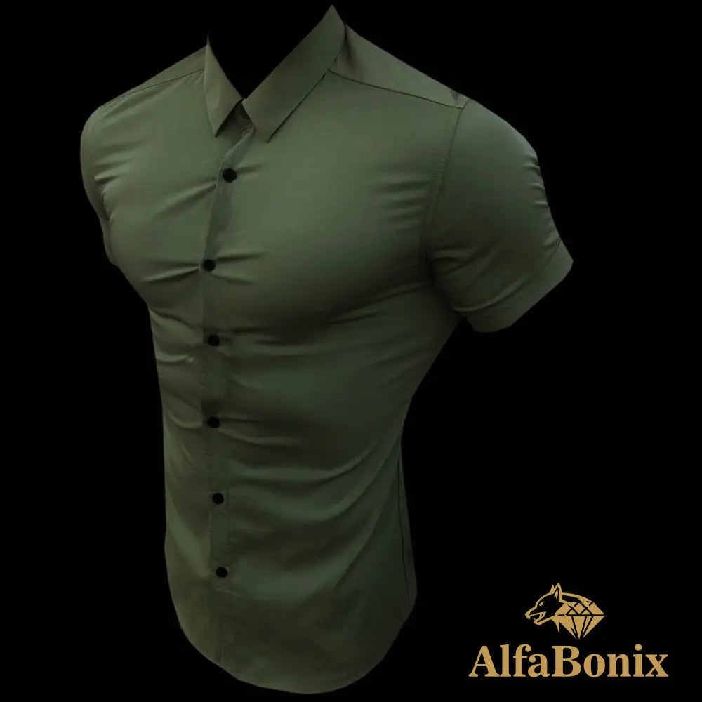 Summer Fashion Slim Fit Button Short Sleeve Shirts Men Casual Sportswear Dress Shirt Male Hipster