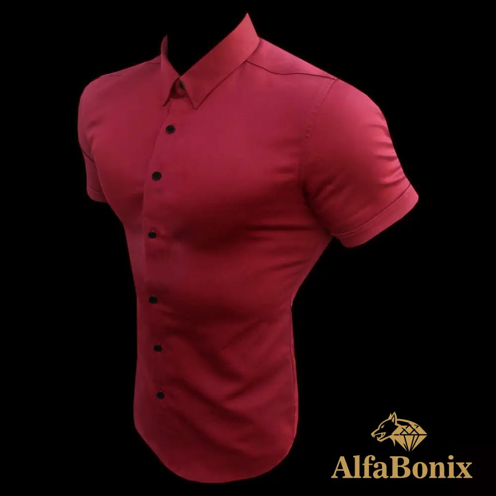 Summer Fashion Slim Fit Button Short Sleeve Shirts Men Casual Sportswear Dress Shirt Male Hipster