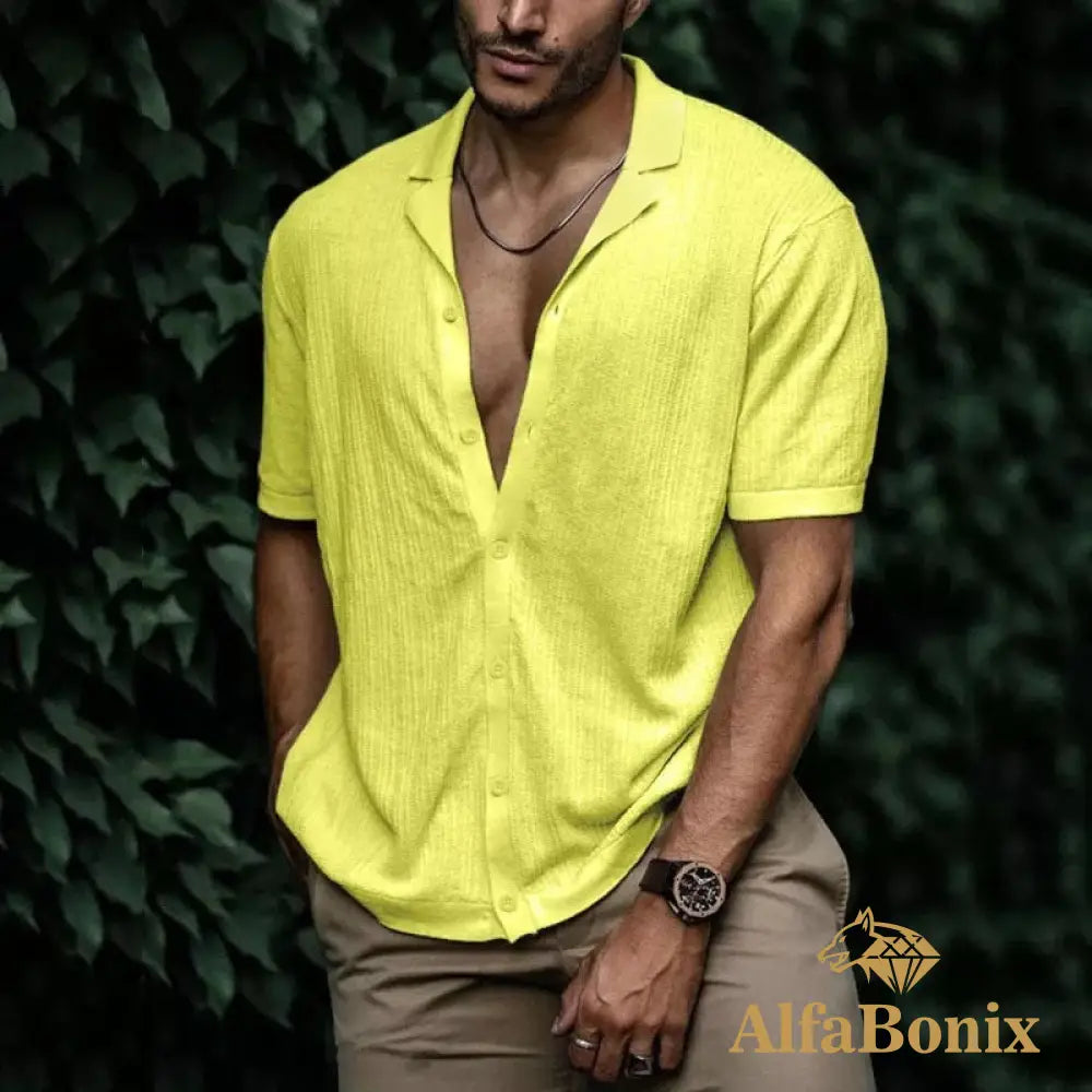 Camisa Alfa Filipo Amarelo / P