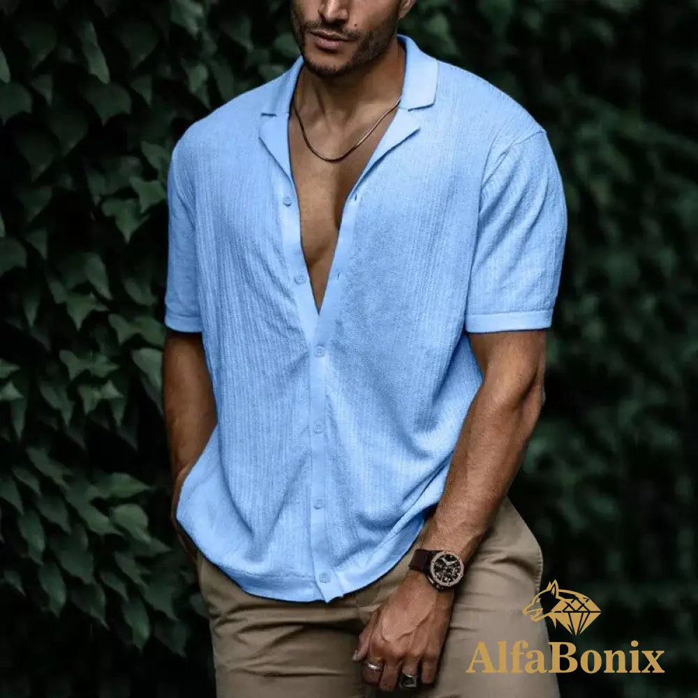 Camisa Alfa Filipo Azul Claro / P