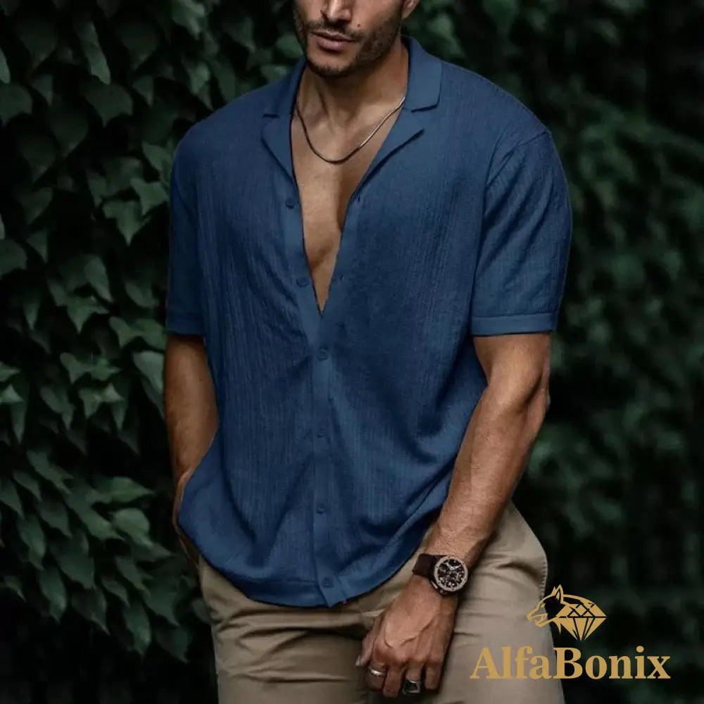 Camisa Alfa Filipo Azul / P