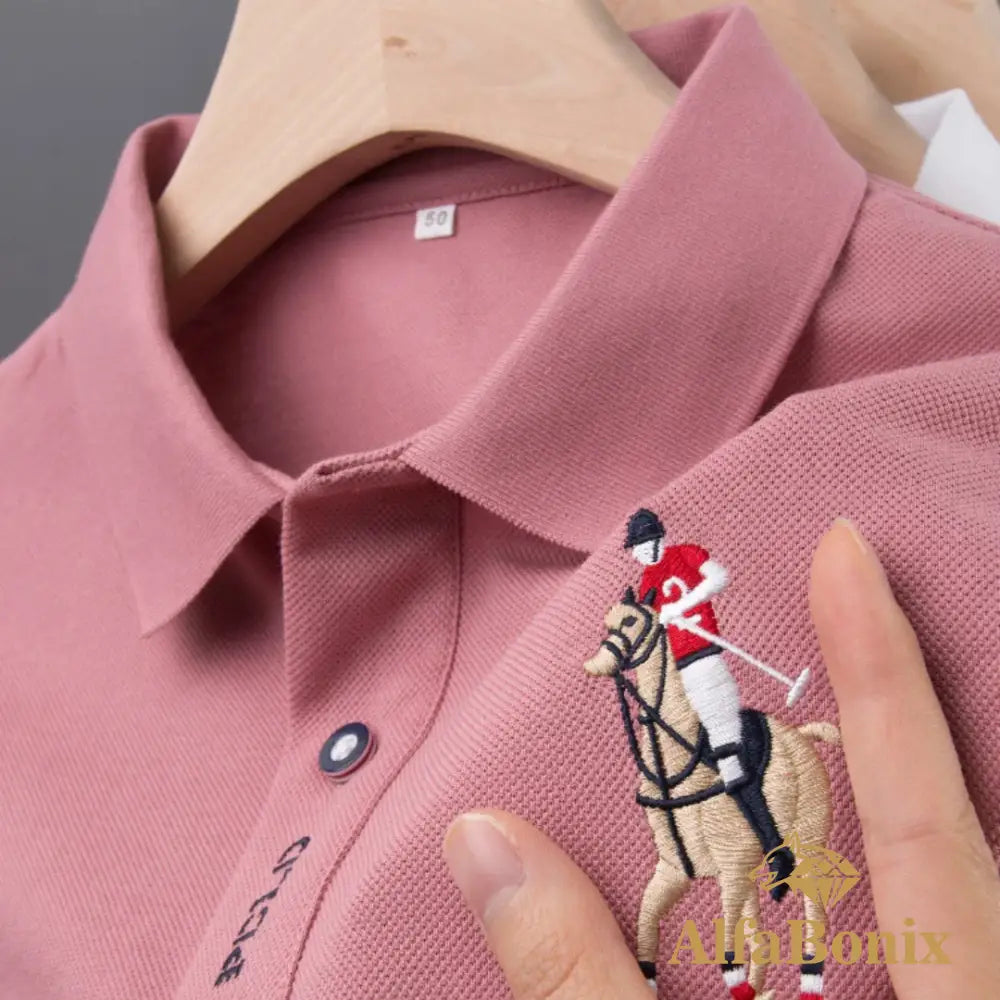 High Quality Trend Embroidery Polo Shirt 2023 Summer Luxury Streetwear Fashion Casual T-Shirt