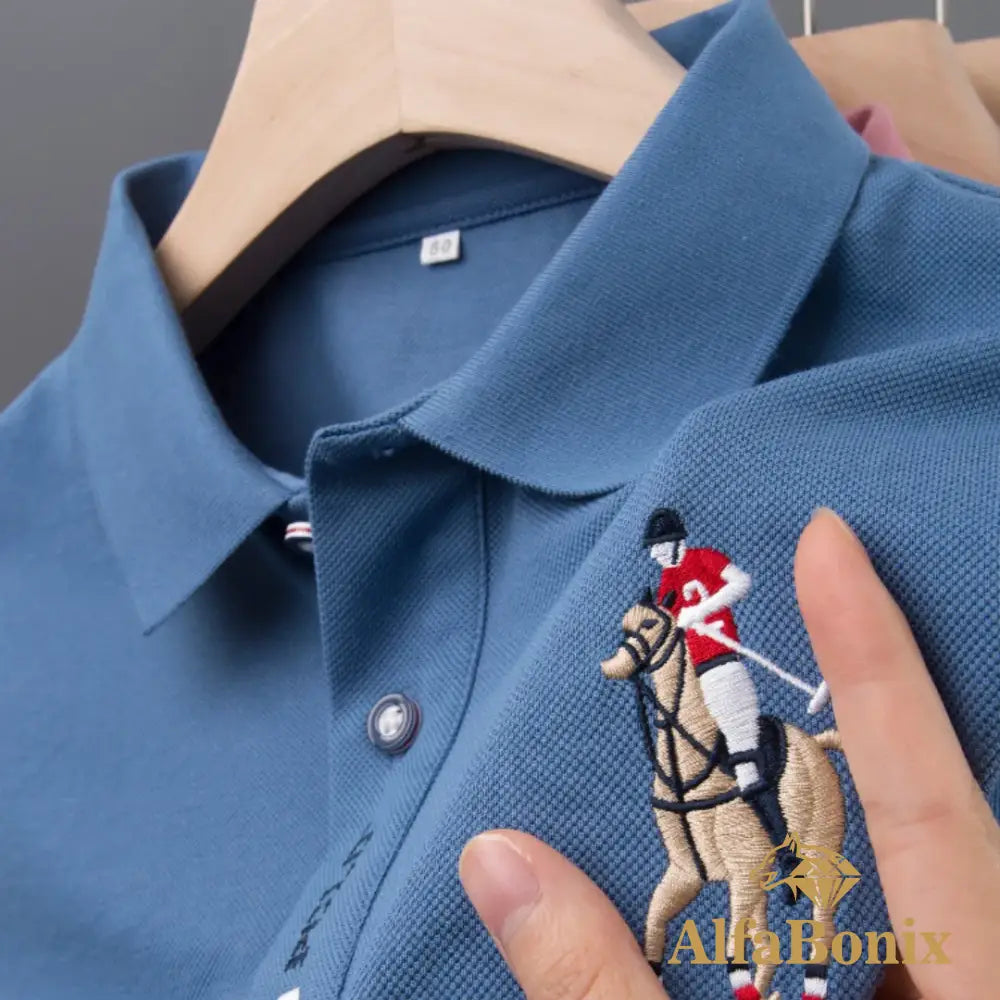 High Quality Trend Embroidery Polo Shirt 2023 Summer Luxury Streetwear Fashion Casual T-Shirt