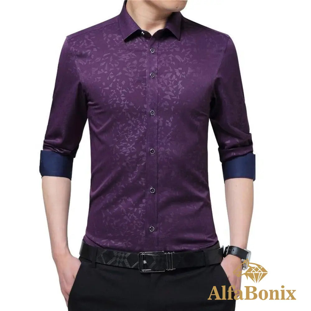 Camisa Social Petals Roxo / P 348