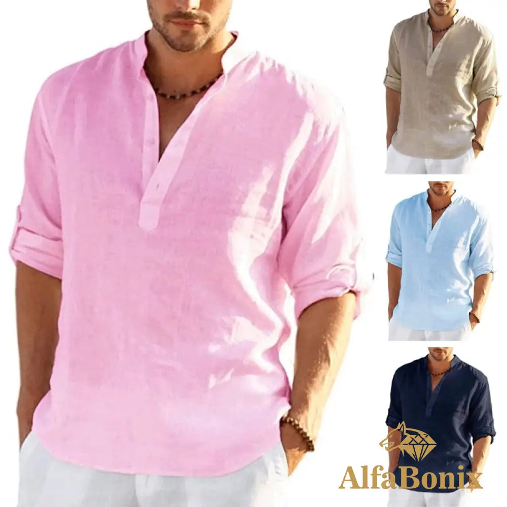 Camisa Alfabonix De Linho Biggan