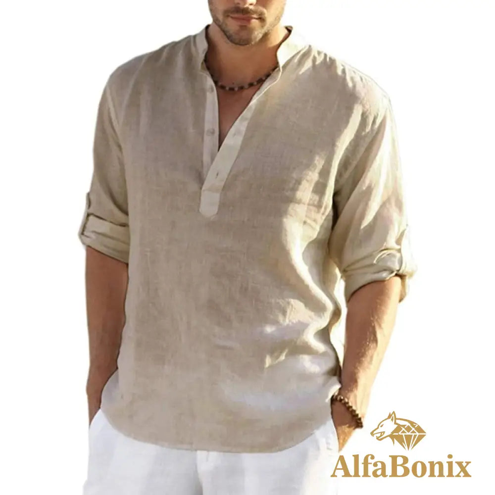 Camisa Alfabonix De Linho Biggan