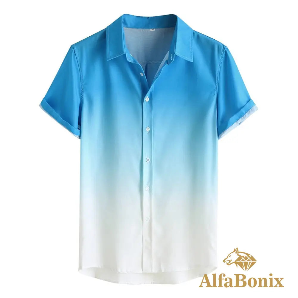 Camisa Alfabonix Degrade Azul / P