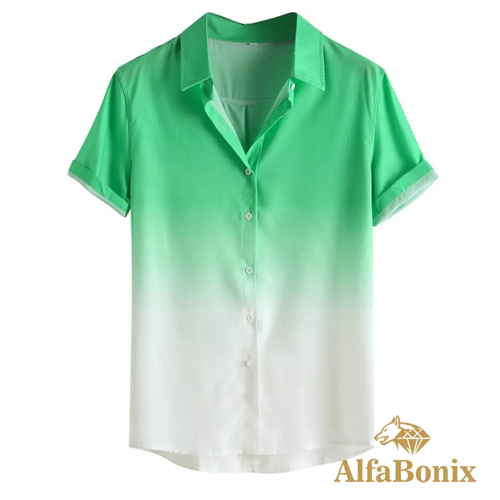 Camisa Alfabonix Degrade Verde / P