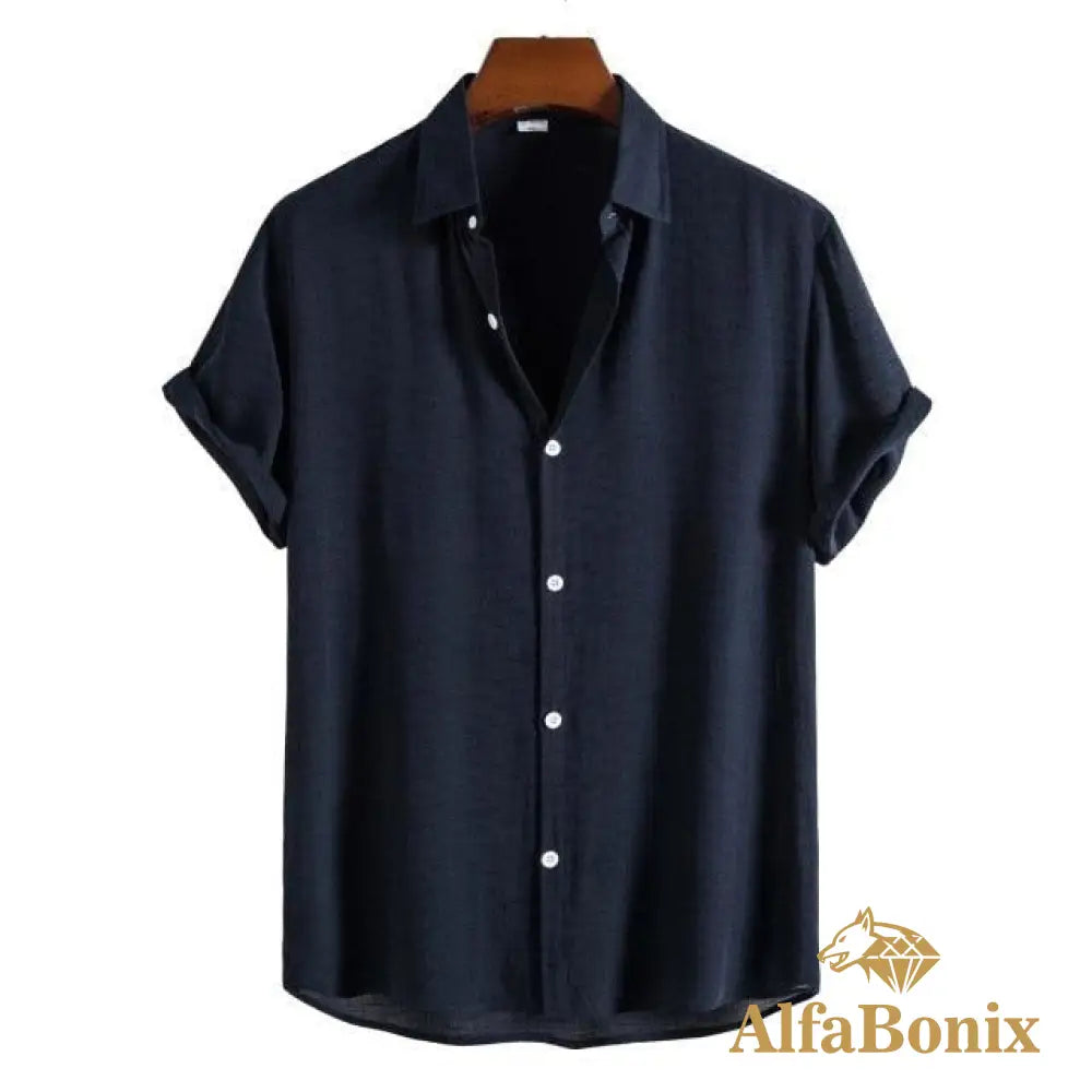 Camisa Fix Azul marinho / P Camisetas e tops