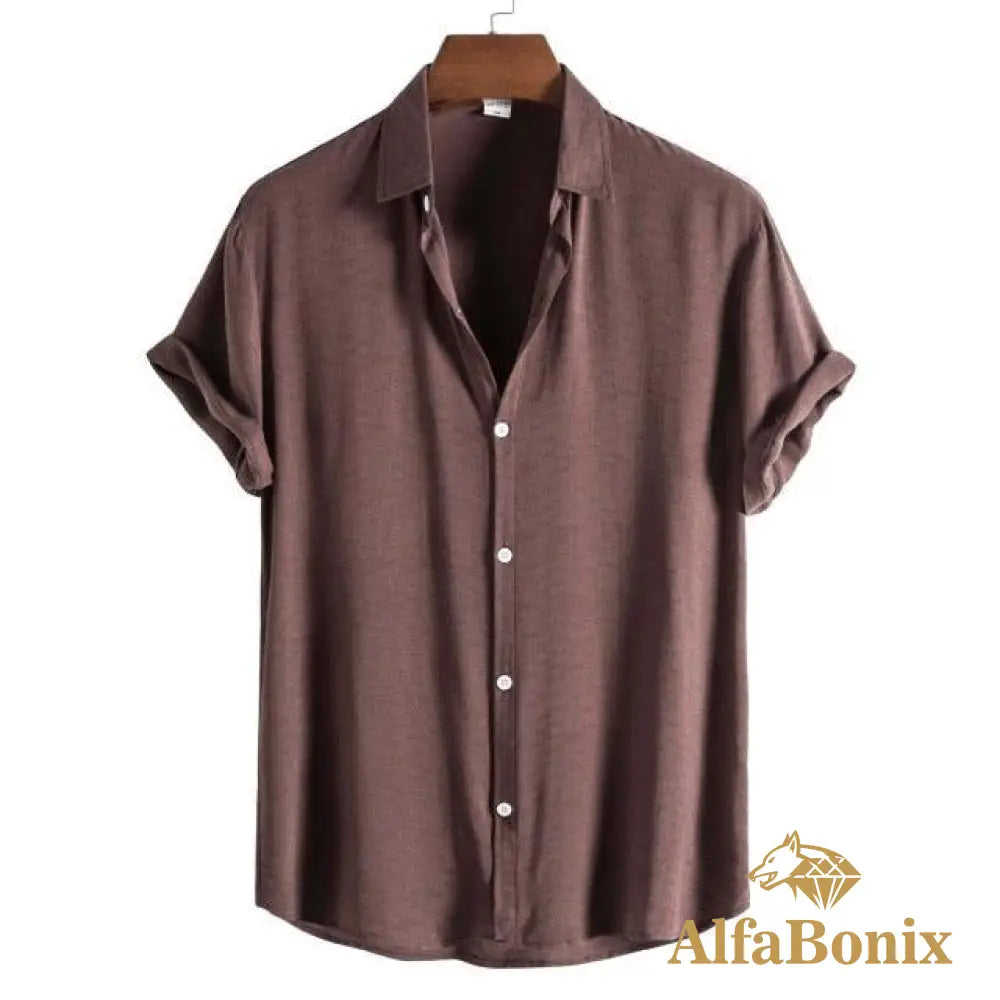 Camisa Fix Marrom / P Camisetas e tops