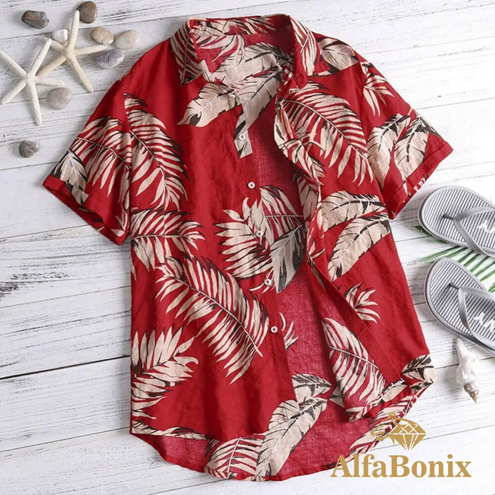 Camisa Alfabonix Floral Vermelho / M