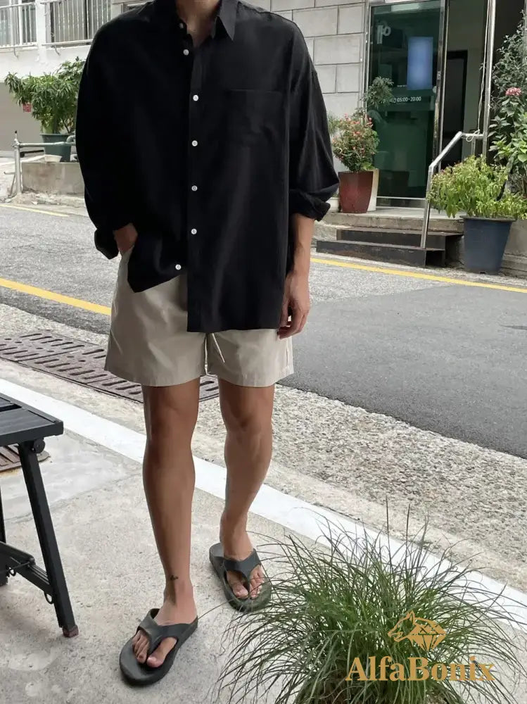 2024 Unisex Oversized Linen Shirt Coat Men’s Long Sleeve Casual Loose Fit Fashion Japanese Korean Style Sun Protection