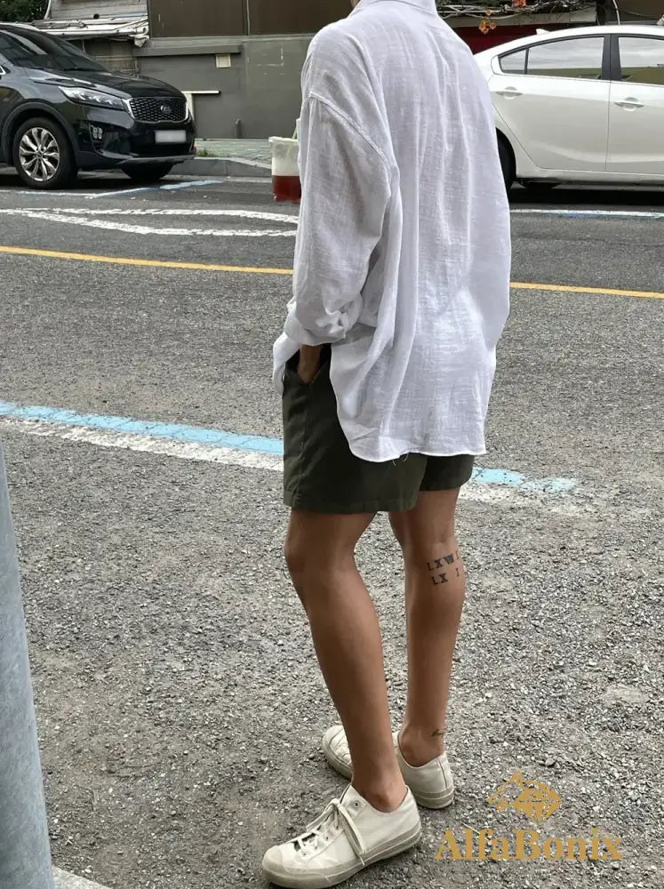 2024 Unisex Oversized Linen Shirt Coat Men’s Long Sleeve Casual Loose Fit Fashion Japanese Korean Style Sun Protection