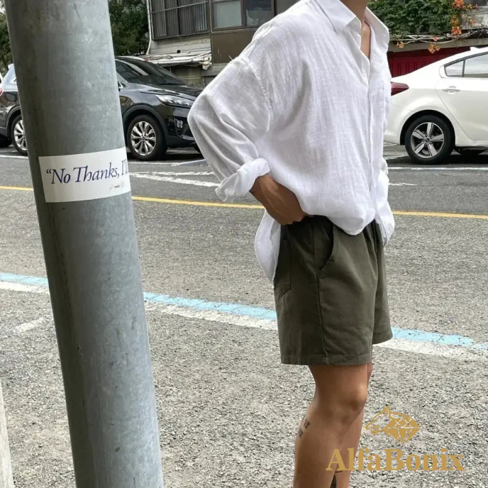 2024 Unisex Oversized Linen Shirt Coat Men’s Long Sleeve Casual Loose Fit Fashion Japanese Korean Style Sun Protection