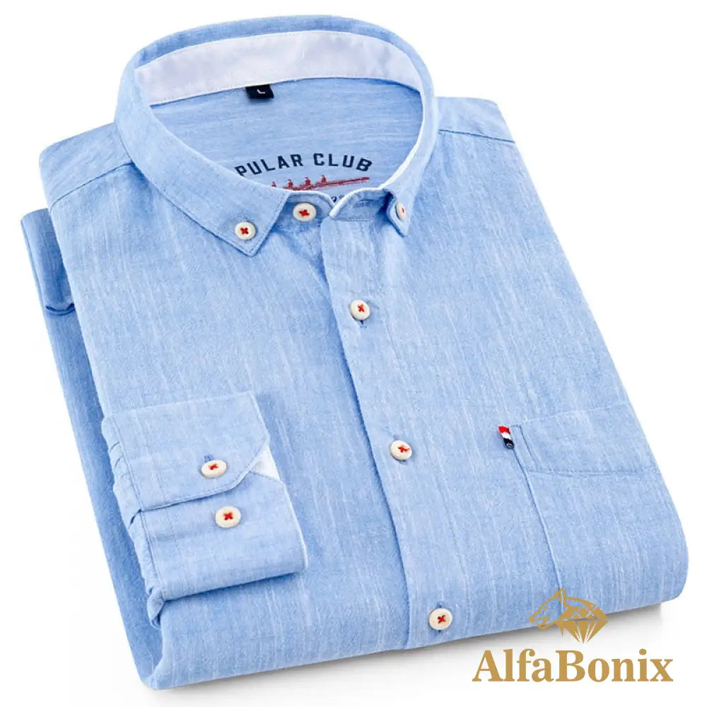 Camisa Social Rade Azul / P 348