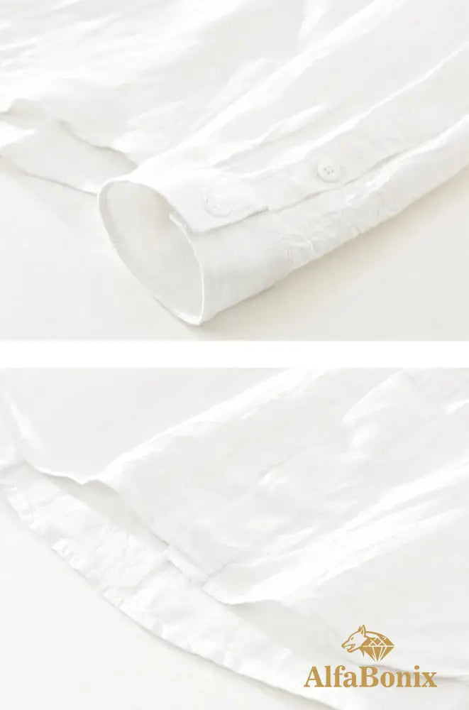 Camisa Masculina de Linho Manga Longa Petrus