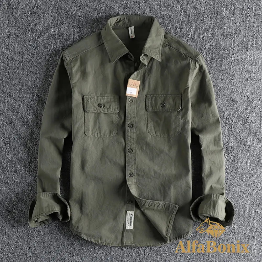 Multi-colored Retro Stripe Cotton Shirt Men’s Long Sleeve Spring Autumn New Fashion Daily Dressed Up Workwear Shirt