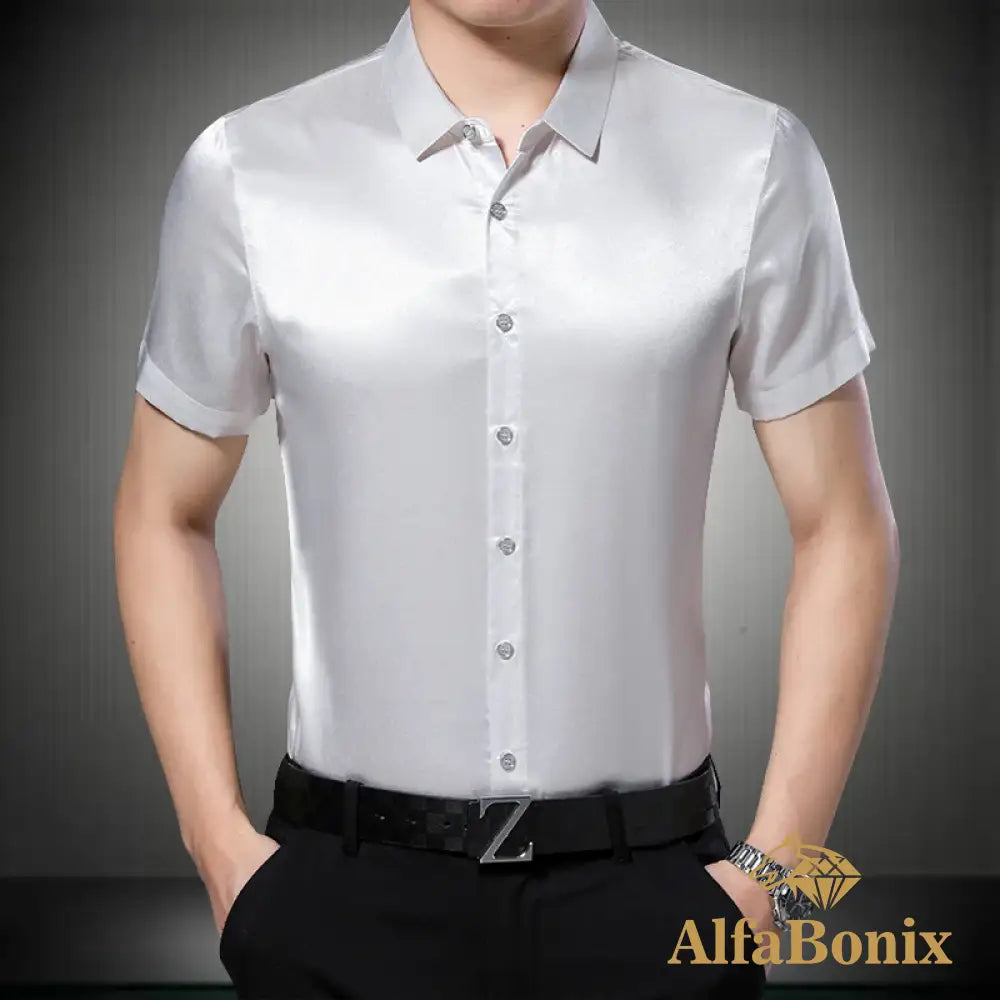 Camisa Alfabonix Silk Satin