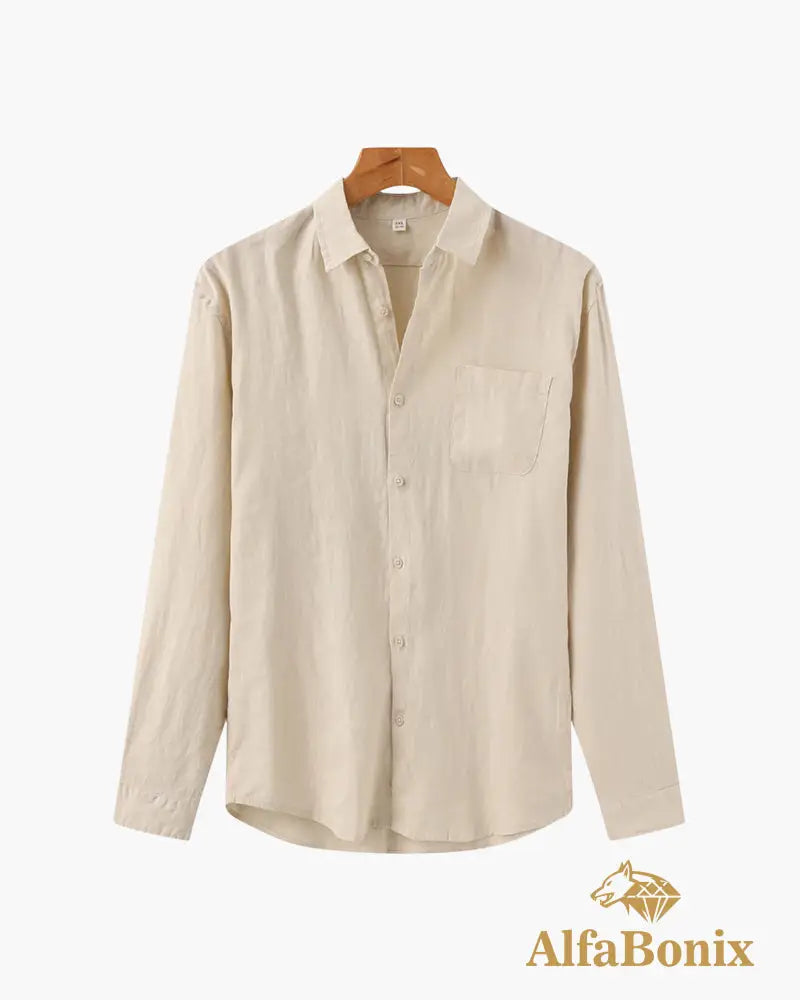 Cape Town - 100% Linen Shirt Beige / S