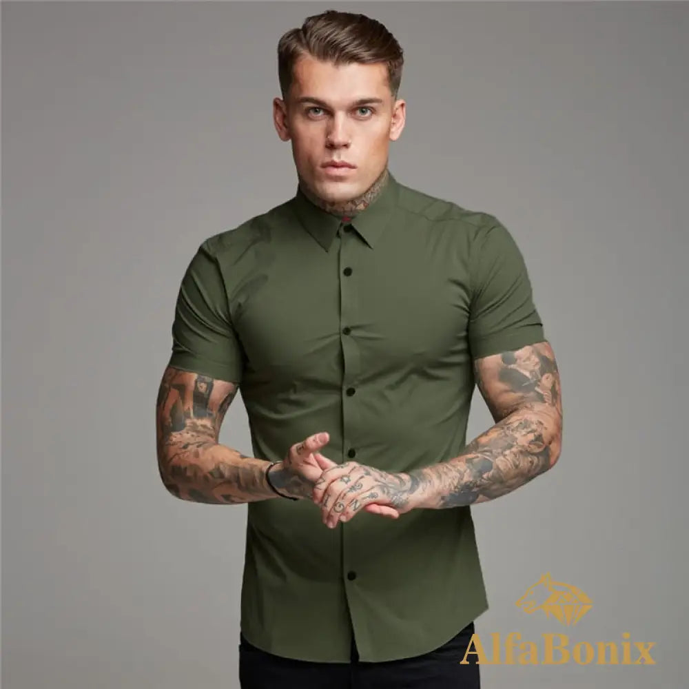 Camisa Masculina Slim Fit