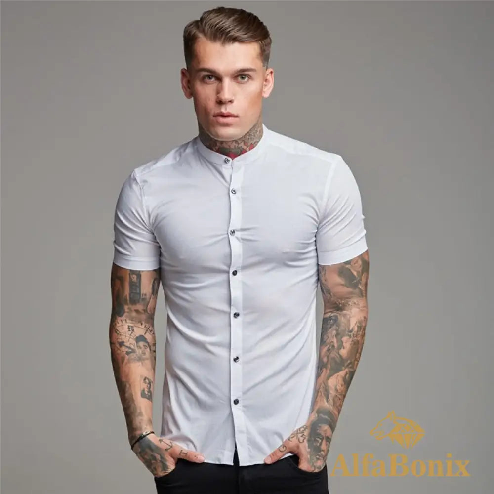 Camisa Masculina Slim Fit Branco / P